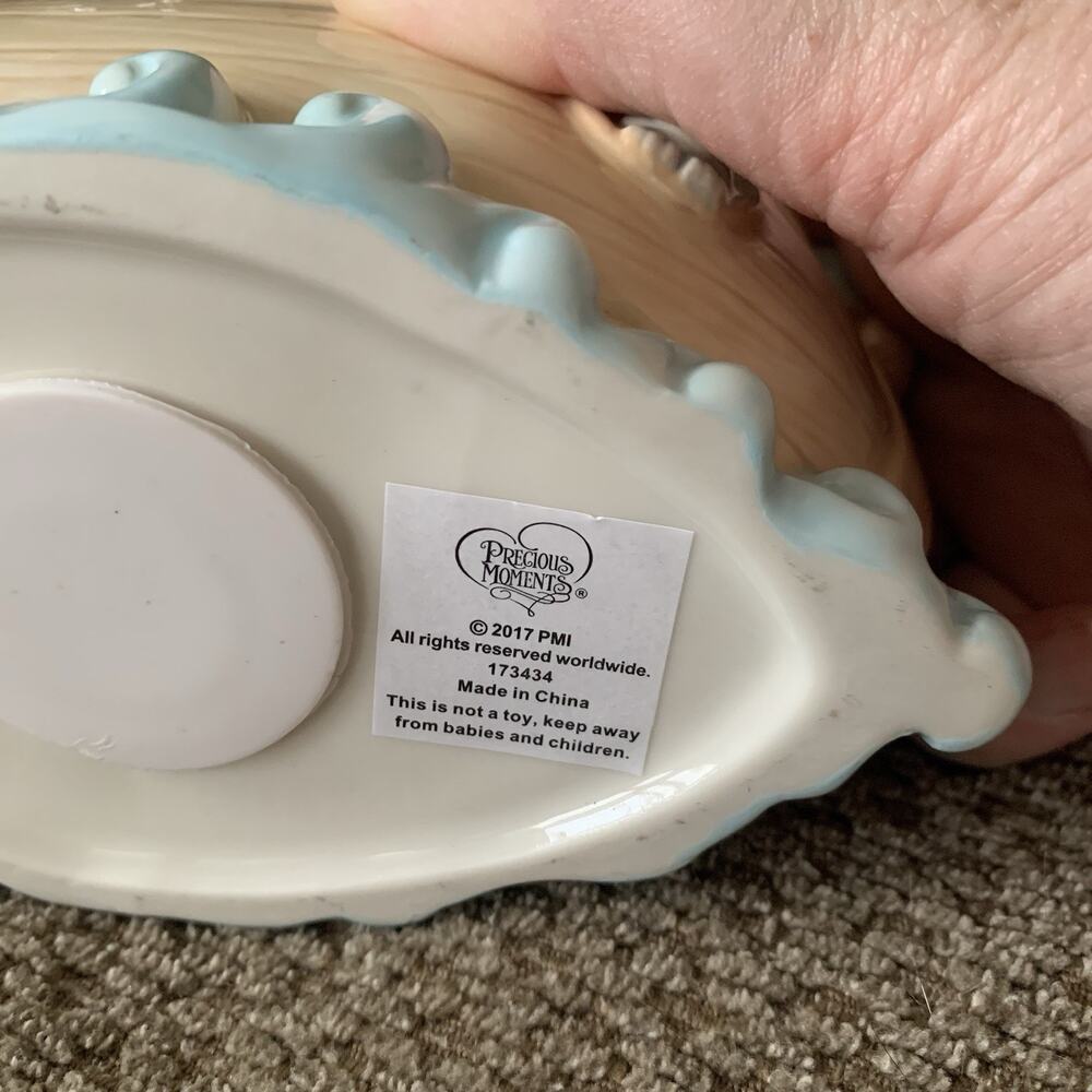 Precious Moments Noahs Ark Porcelain Coin Bank Overflowing With Love 2017 - Picture 6 of 10